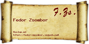 Fedor Zsombor névjegykártya