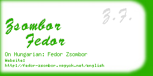 zsombor fedor business card